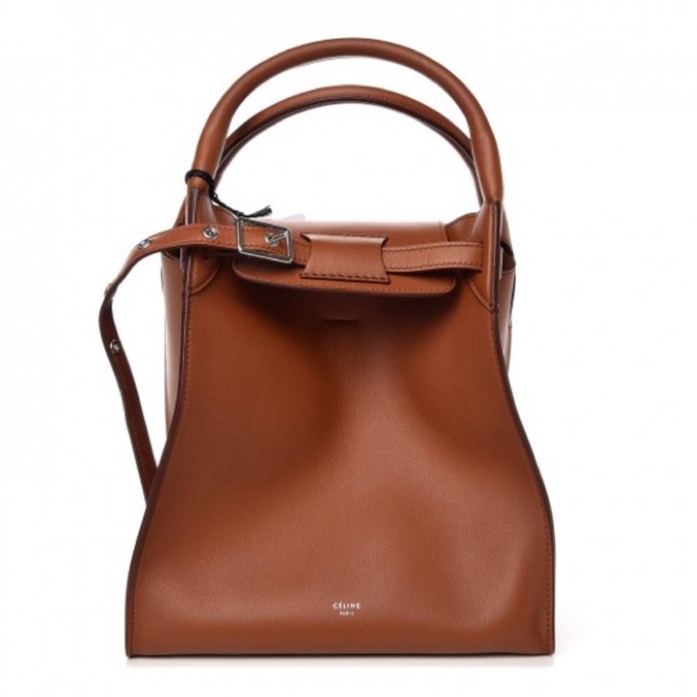 Celine Smooth Calfskin Small Long Strap Big Bag Tan